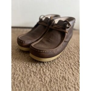 Clarks Stinson Hi Chukka Boots Brown Men's Size 11 Leather Shoes Wallabees